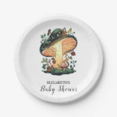 Dromerige Mushroom Baby shower Papieren Bordje (Voorkant)