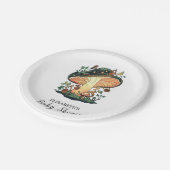 Dromerige  Mushroom Baby shower Papieren Bordje (Gekanteld)