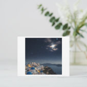 Dromerige nachtelijke hemel boven Santorini, Griek Briefkaart (Staand voorkant)