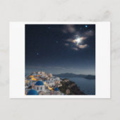Dromerige nachtelijke hemel boven Santorini, Griek Briefkaart (Voorkant)