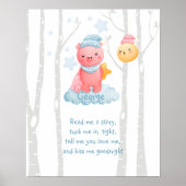 Dromerige nachten met Piggy en Maan Poster (Voorkant)