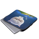 Dromerige Nachthemel met Kat Laptop Sleeve (Voorkant onderkant)