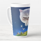 Dromerige Nachthemel met Kat Latte Mok (Linkerhoek)