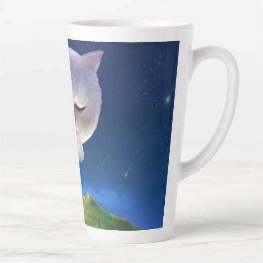 Dromerige Nachthemel met Kat Latte Mok (Rechts)