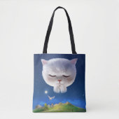 Dromerige Nachthemel met Kat Tote Bag (Voorkant)