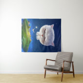 Dromerige Nachthemel met Kat Wandkleed (In Situ (horizontaal))