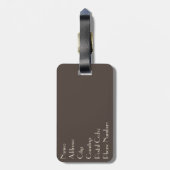 Dromerige natuur in het najaar bagagelabel (Achterkant verticaal)