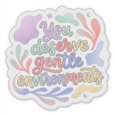 Dromerige Neurodivergente Bevestiging Pastel Typog Sticker (Voorkant)