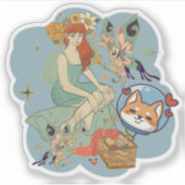 Dromerige Nimf, Motvlinders Feeën, & Kosmische Shi Sticker (Voorkant)