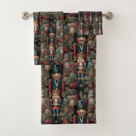 Dromerige Notenkraker Christmas Deep Blue Bad Handdoek