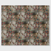 Dromerige Notenkraker Kerstfeest van Goud Cadeaupapier (Vlak)