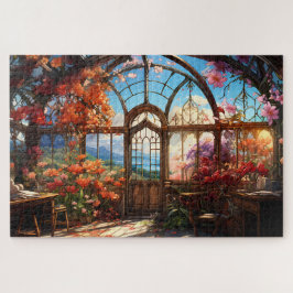 Dromerige Observatorium overwoekerd met bloemen Legpuzzel