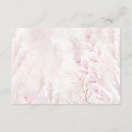 Dromerige Oceaan Onder het Zee Baby Luier Raffle Informatiekaartje (Achterkant)