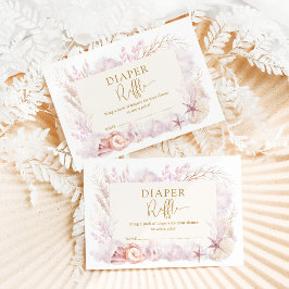 Dromerige Oceaan Onder het Zee Baby Luier Raffle Informatiekaartje