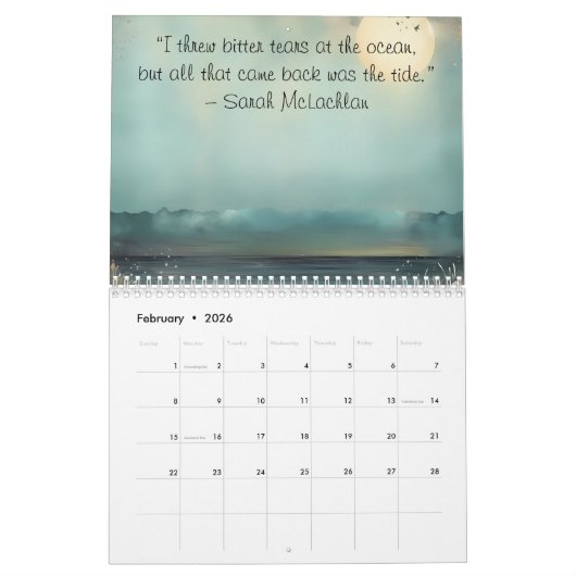 Dromerige oceaanluchten kalender (Feb 2026)