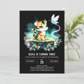 Dromerige Oerwoud Tijger Verjaardag Kaart (Staand voorkant)