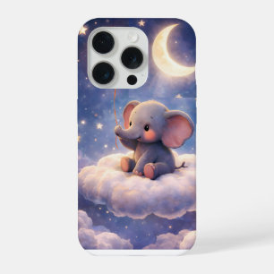 Dromerige olifant en maan iPhone 15 Pro Slim Case