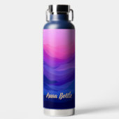 Dromerige Ombré-golven - Fles met gepersonaliseerd (Voorkant)