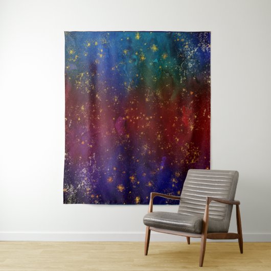 Dromerige Ombre | Psychodelische Grunge Stardust A Wandkleed (In situ)