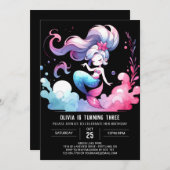 Dromerige onder het Zee Zeemeermin Verjaardag Kaart (Voorkant / Achterkant)