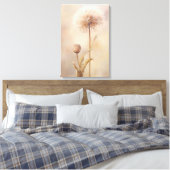 Dromerige paardenbloem illustratie canvas afdruk (Insitu (Slaapkamer))