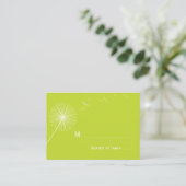 Dromerige Paardenbloem Wedding Place Card - Meadow Plaatskaartje (Staand voorkant)