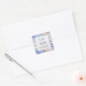 Dromerige Paarsblauwe Nevel Goud Parel Vierkante Sticker (Envelop)