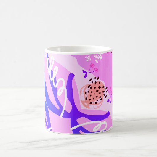 Dromerige Paarse Abstracte Mok (Center)
