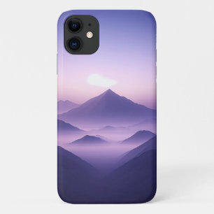 Dromerige Paarse Bergen Nevelige Zonsondergang - S Case-Mate iPhone Case