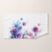Dromerige Paarse, Blauwe, en Roze Waterverf Rozen Bad Handdoek (Handdoek)