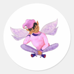 Dromerige Paarse Elf Sticker