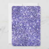 Dromerige Paarse Lavendel Glam Glitter Verjaardag Kaart (Achterkant)