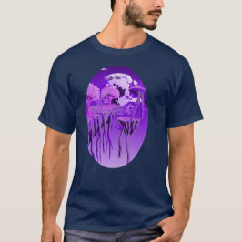 Dromerige Paarse Lucht – Esthetische Natuur Kunst T-shirt