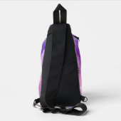Dromerige Paarse Waterverf Sling Bag (Achterkant)