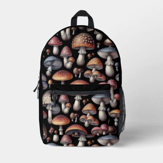 Dromerige paddenstoelen bedrukte rugzak (Voorkant)