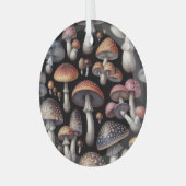 Dromerige paddenstoelen glas ornament (Voorkant links)