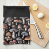 Dromerige paddenstoelen theedoek (Quarter Fold)