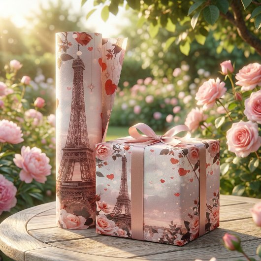 Dromerige Parijse Romance: Eiffeltoren Inpakpapier Vel