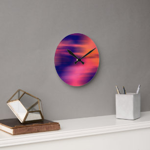 Dromerige Pastel Aura Gradiënt Vervaging Abstract Ronde Klok