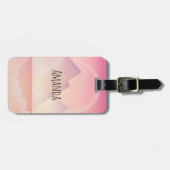 Dromerige Pastel Berglandschap Bagagelabel (Voorkant horizontaal)