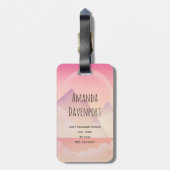 Dromerige Pastel Berglandschap Bagagelabel (Achterkant verticaal)