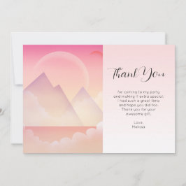 Dromerige Pastel Berglandschap Bedankkaart