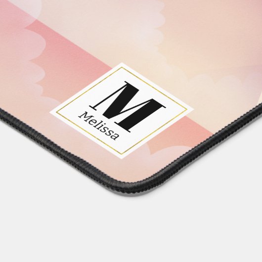 Dromerige Pastel Berglandschap Bureaumat (Hoek)