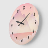 Dromerige Pastel Berglandschap Grote Klok (Hoek)