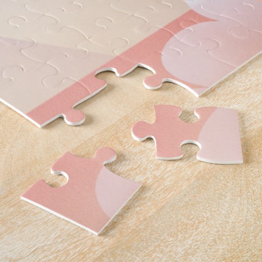 Dromerige Pastel Berglandschap Legpuzzel (Zijkant)