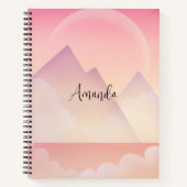 Dromerige Pastel Berglandschap Notitieboek (Voorkant)