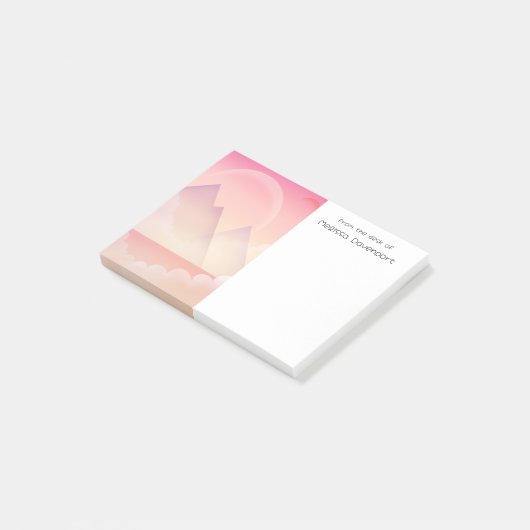 Dromerige Pastel Berglandschap Post-it® Notes (Schuin)
