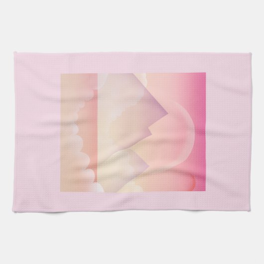 Dromerige Pastel Berglandschap Theedoek (Horizontaal)