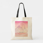Dromerige Pastel Berglandschap Tote Bag (Achterkant)