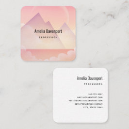 Dromerige Pastel Berglandschap Vierkante Visitekaartje